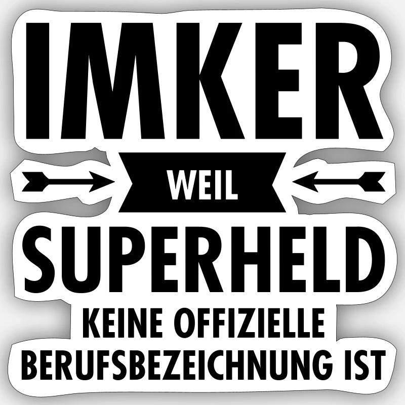 Imker - Superheld Sticker Größe S (10 x 10 cm)