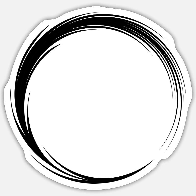 Circle Icon Shape Black Sticker size S (10 x 10 cm)