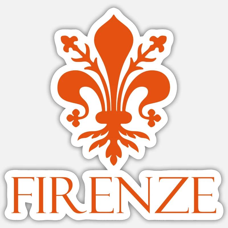 firenze fleur de lys Sticker size S (10 x 10 cm)