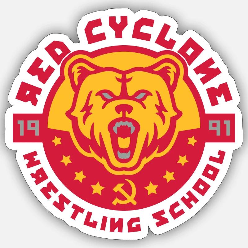 Red Cyclone (Emblem) - Sticker size S (10 x 10 cm) - white matte