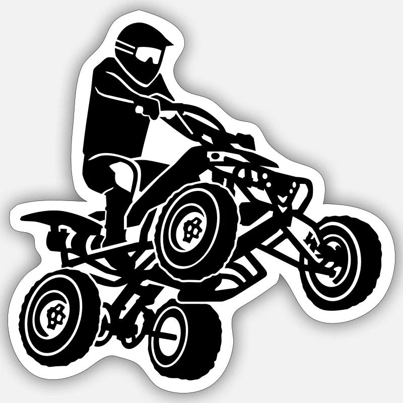 Quad - Sticker size S (10 x 10 cm) - white matte