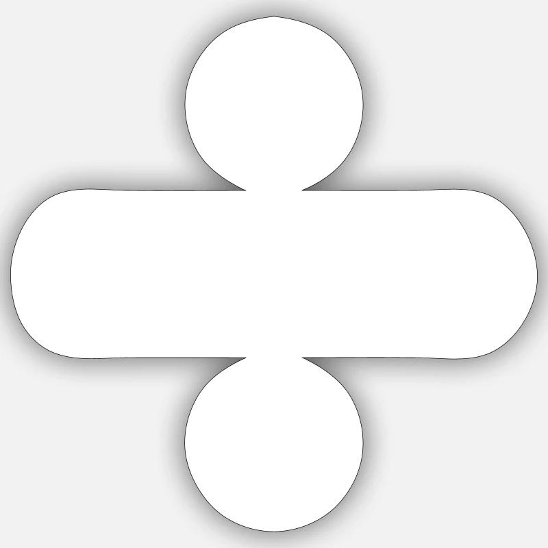 Geteilt Symbol Mathe - Sticker Größe S (10 x 10 cm) - Mattweiß