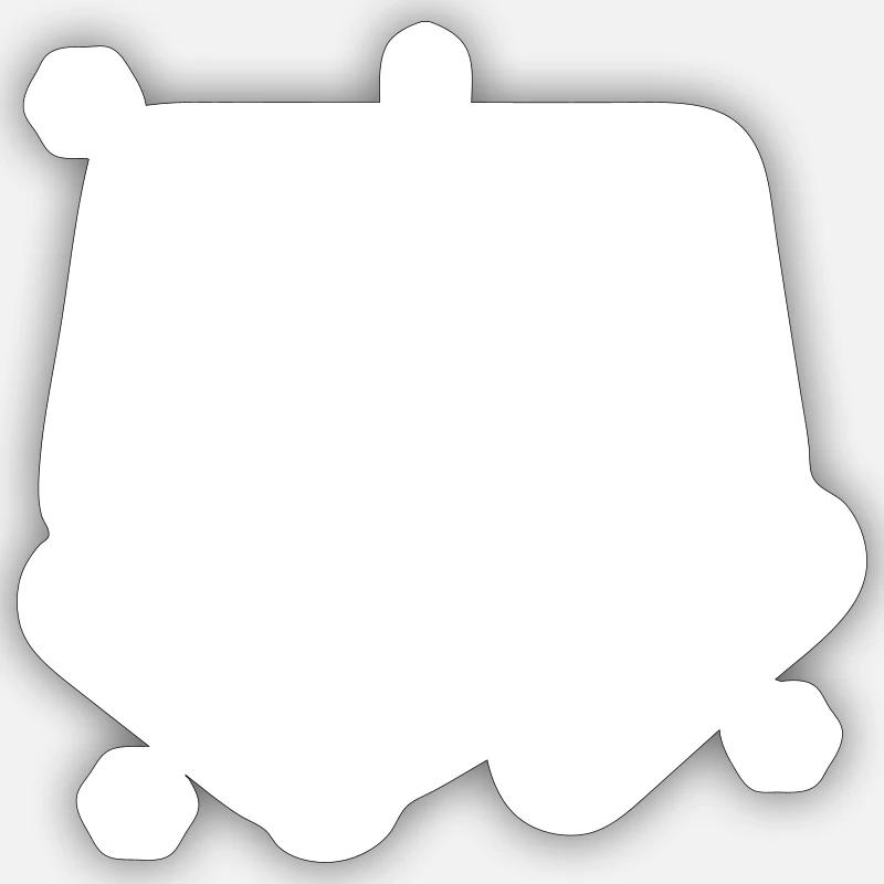 Snowboard - Sticker taille S (10 x 10 cm) - blanc mat
