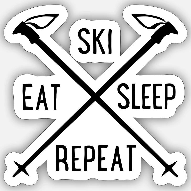ski Sticker Größe S (10 x 10 cm)