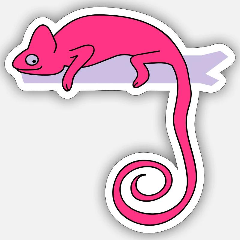chameleon b - Sticker size S (10 x 10 cm) - white matte