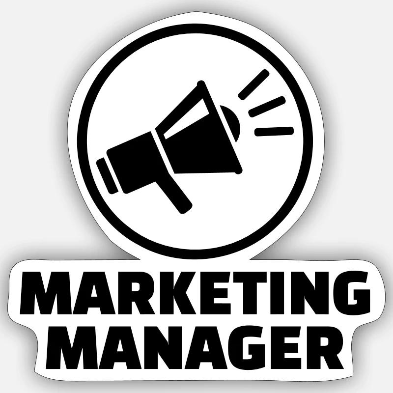 Marketing manager - Sticker formato S (10 x 10 cm) - bianco opaco