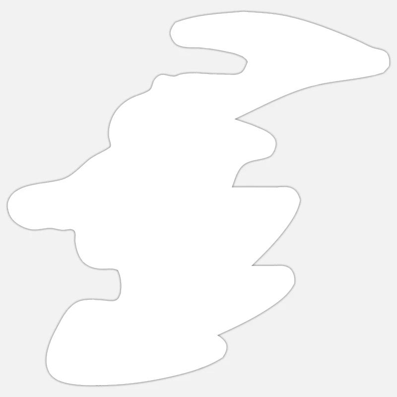 Sensenmann - Sticker Größe S (10 x 10 cm) - Mattweiß