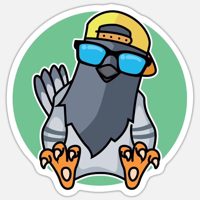 Cool Dove - Sticker size S (10 x 10 cm) - white matte