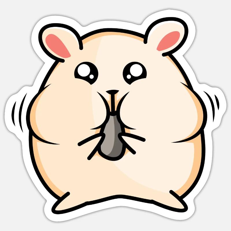 Conception de hamster Sticker taille S (10 x 10 cm)