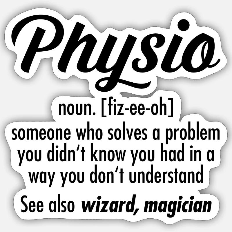 Physio Definition - Sticker Größe S (10 x 10 cm) - Mattweiß