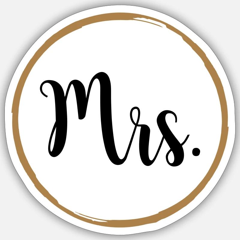 Mr Mrs Hochzeit Wedding Sticker Größe S (10 x 10 cm)