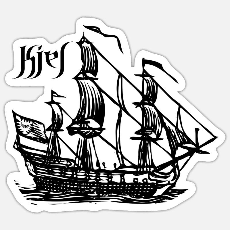 Kiel - Sailing Ship Sticker size S (10 x 10 cm)