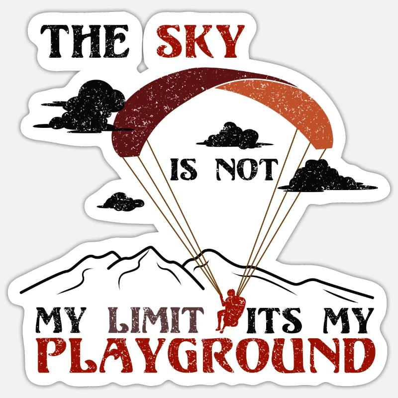 Paragliding - Design - Sticker size S (10 x 10 cm) - white matte