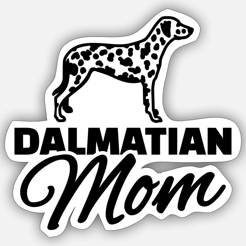dalmatien - Sticker taille S (10 x 10 cm) - blanc mat
