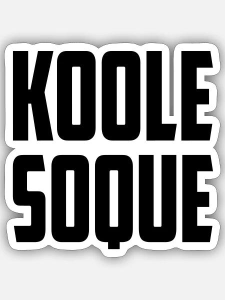 Lustige Spruch: Coole Socke - Sticker Größe S (10 x 10 cm) - Mattweiß