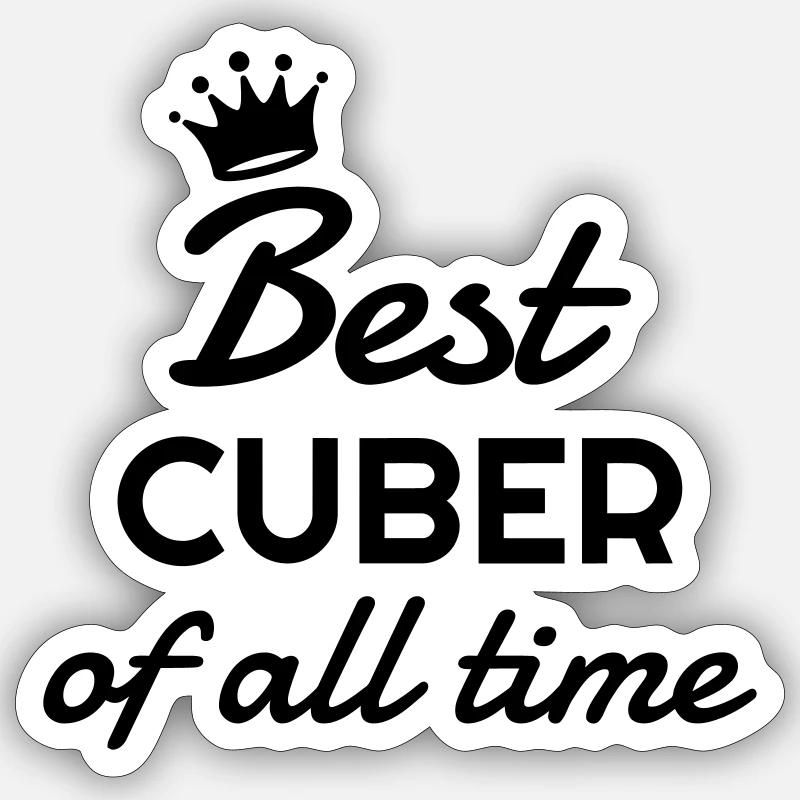 Cubing / Cube / Cuber / Speedcubing - Sticker Größe S (10 x 10 cm) - Mattweiß