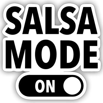 Salsa Mode (On) - Sticker Größe S (10 x 10 cm) - Mattweiß - Vorne