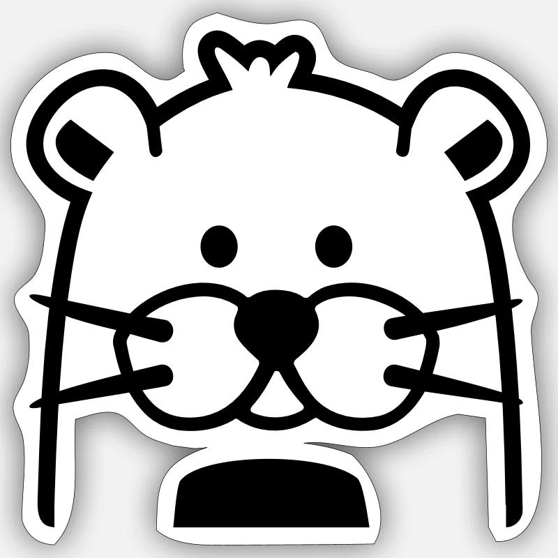 Otter Sticker Größe S (10 x 10 cm)