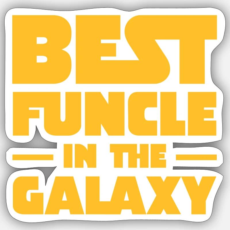 Best Funcle In The Galaxy | Gift For A Fun Uncle Sticker size S (10 x 10 cm)