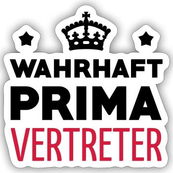 commercial / vente / vendeur / vendeuse - Sticker taille S (10 x 10 cm) - blanc mat - Devant