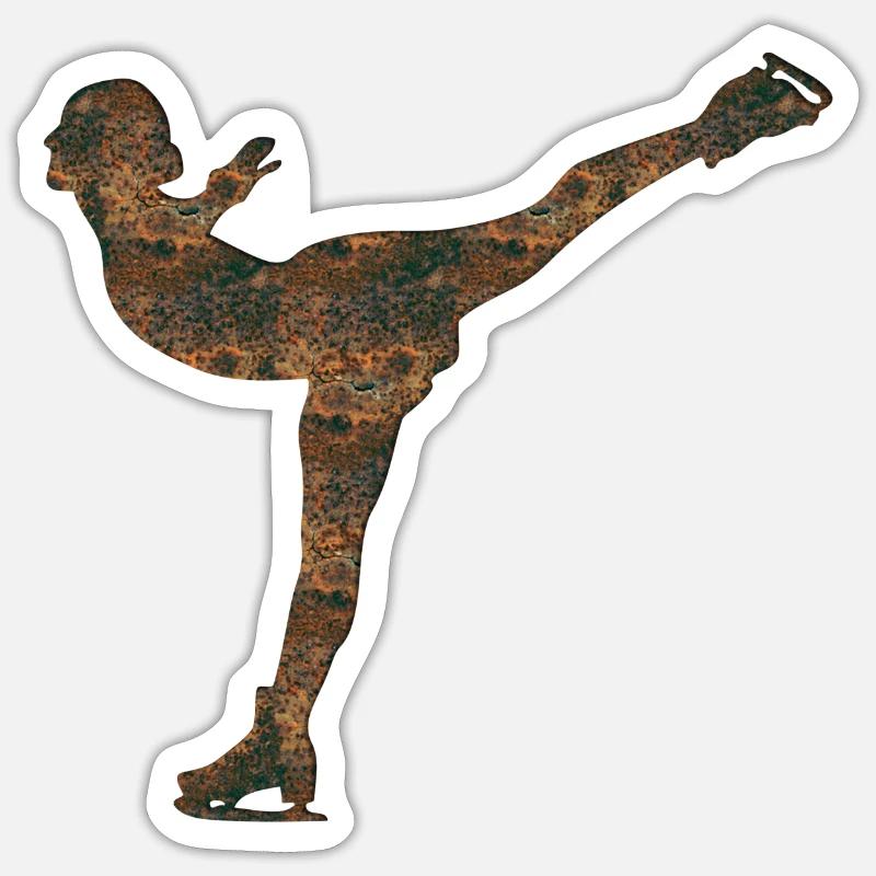 Rost Eiskunstlauf Sticker Größe S (10 x 10 cm)