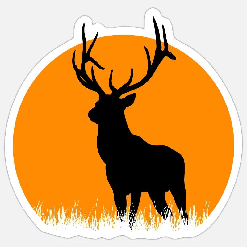 deer - Sticker size S (10 x 10 cm) - white matte