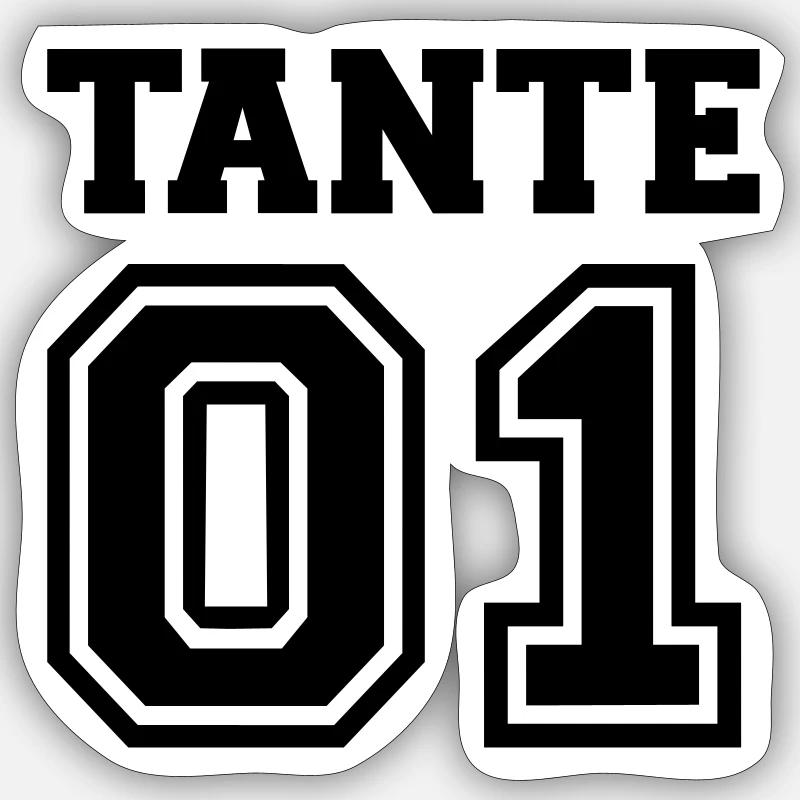 Tante - Sticker Größe S (10 x 10 cm) - Mattweiß