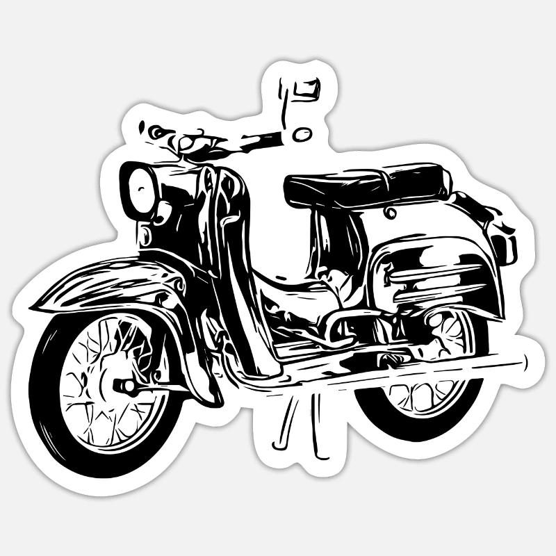 Simson Schwalbe - Sticker Größe S (10 x 10 cm) - Mattweiß