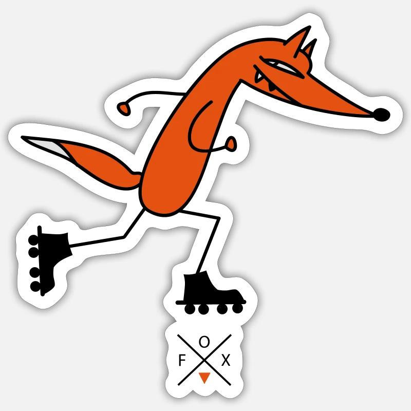 Patineur intelligent - Sticker taille S (10 x 10 cm) - blanc mat