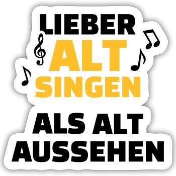 Chor - Sticker Größe S (10 x 10 cm) - Mattweiß - Vorne