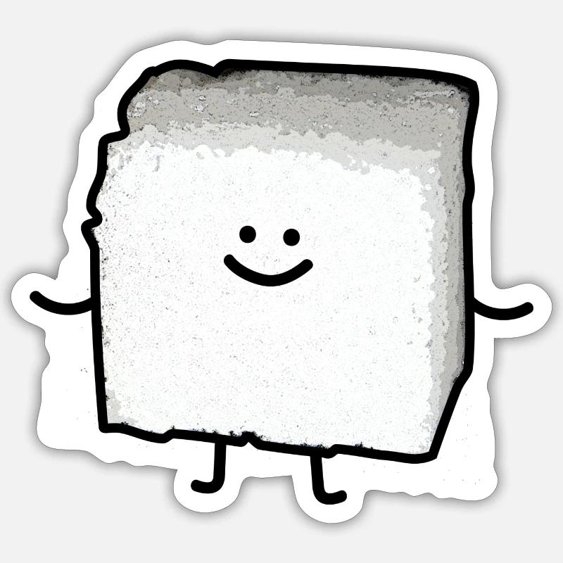 Zuckerstueck - Sticker size S (10 x 10 cm) - white matte