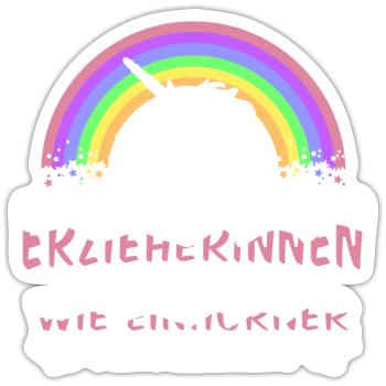 Educators are just better fun like unicorns - Sticker size S (10 x 10 cm) - white matte - Front