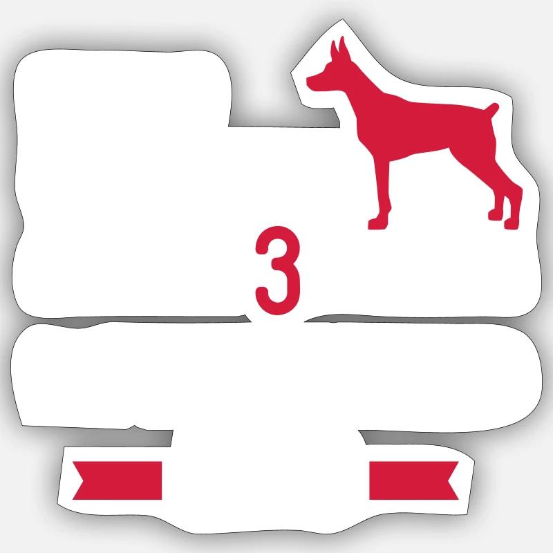 Doberman - Sticker size S (10 x 10 cm) - white matte