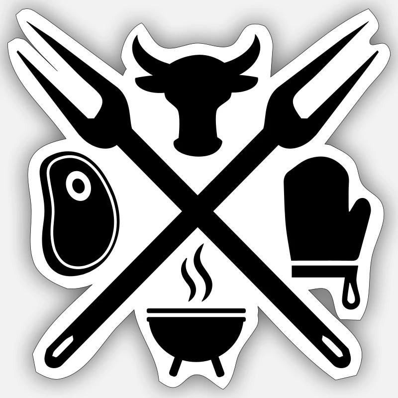 grilling Sticker size S (10 x 10 cm)