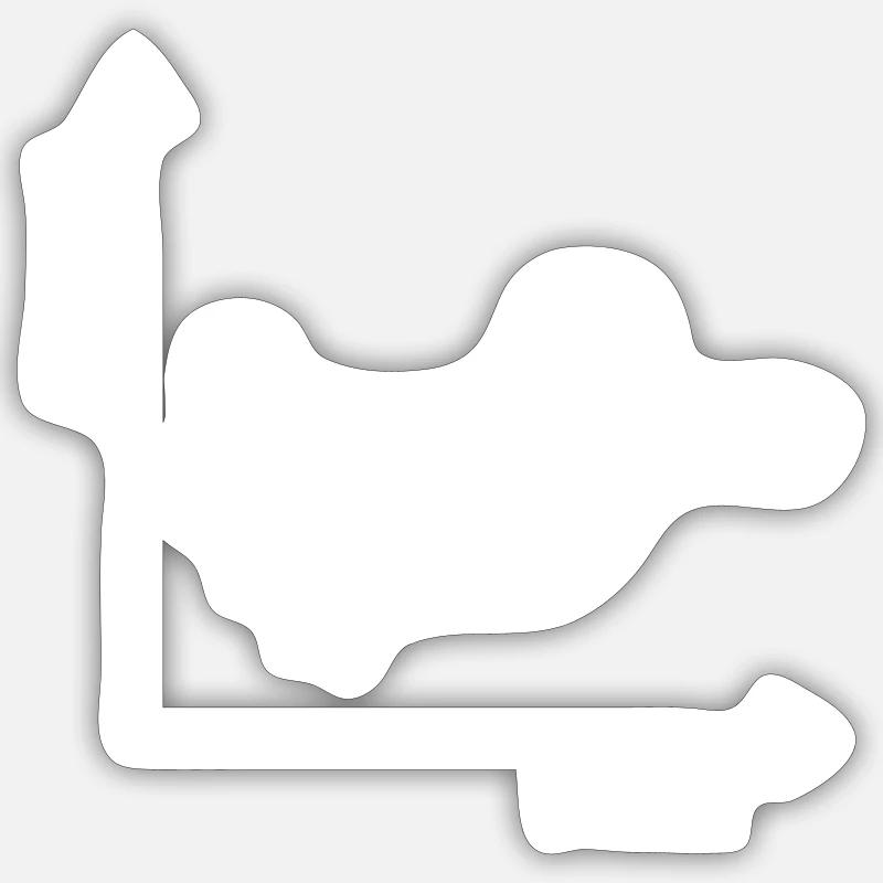 illusion d'optique Sticker taille S (10 x 10 cm)