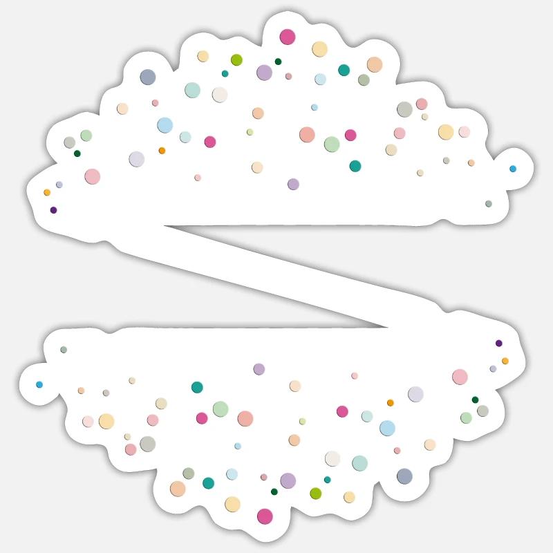 Happy dots! - Sticker Größe S (10 x 10 cm) - Mattweiß