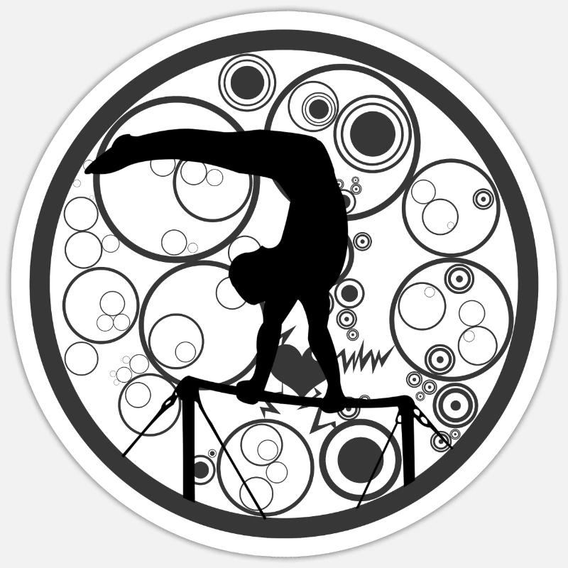 Turner | Gymnastics on high bar parallel bars Sticker size S (10 x 10 cm)