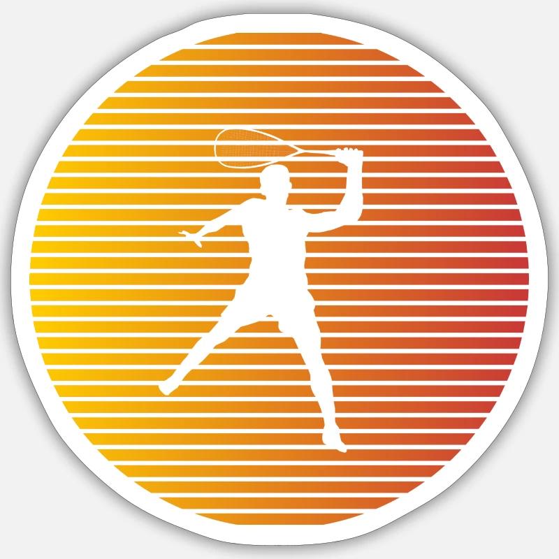 Squash - Sticker Größe S (10 x 10 cm) - Mattweiß