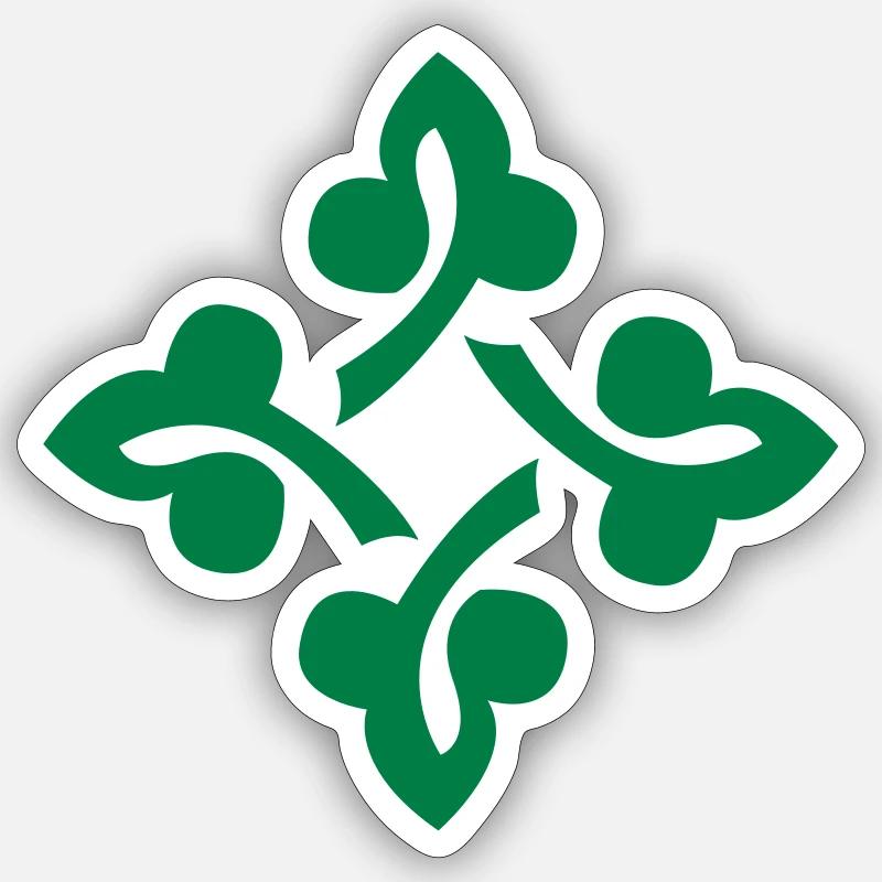 feuilles de trèfle Sticker taille S (10 x 10 cm)