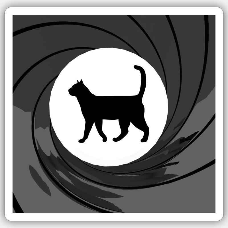 Bond Cat - Sticker size S (10 x 10 cm) - white matte