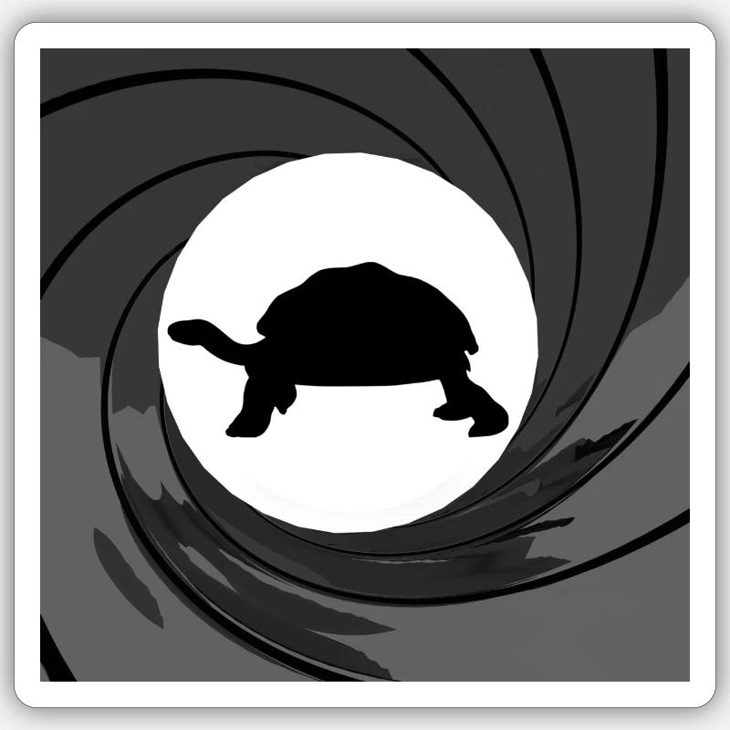 Bond turtle - Sticker size S (10 x 10 cm) - white matte