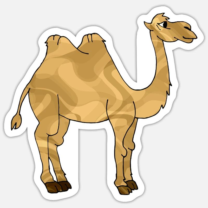 Camel - Sticker size S (10 x 10 cm) - white matte