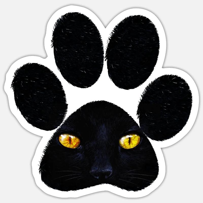 Patte de chat Sticker taille S (10 x 10 cm)