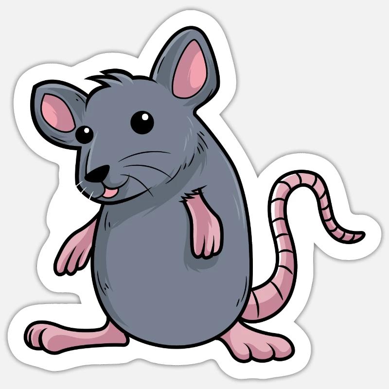 mouse - Sticker size S (10 x 10 cm) - white matte