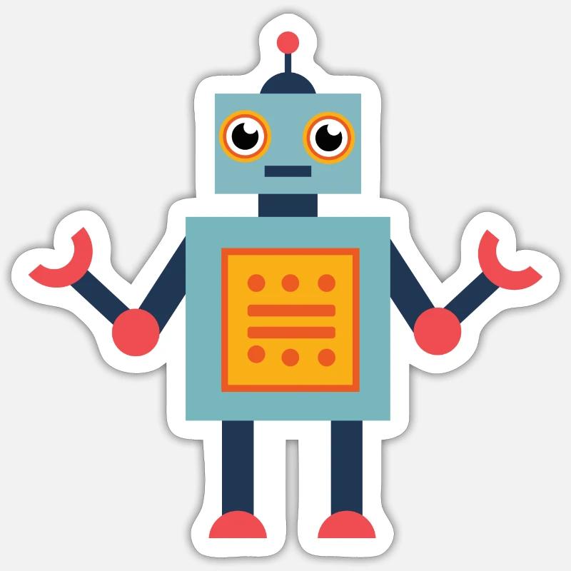 robot Sticker size S (10 x 10 cm)
