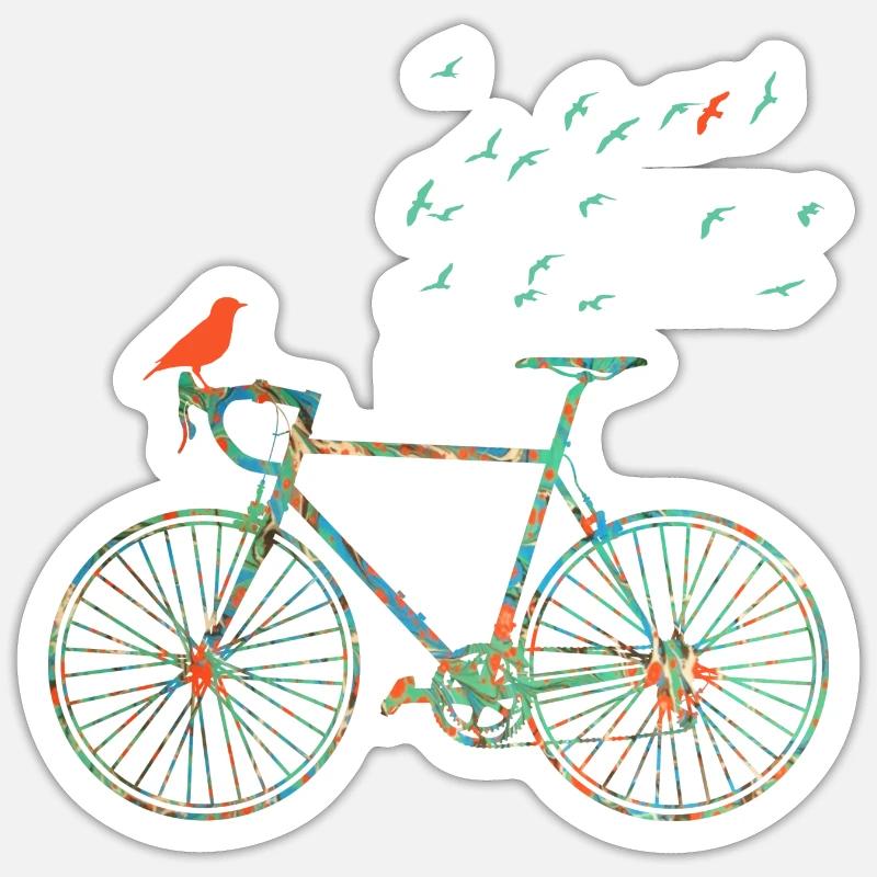 fahrrad e 4 - Sticker Größe S (10 x 10 cm) - Mattweiß