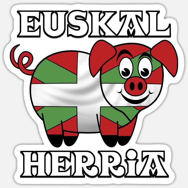 Baskisches Schwein Sticker Größe S (10 x 10 cm)