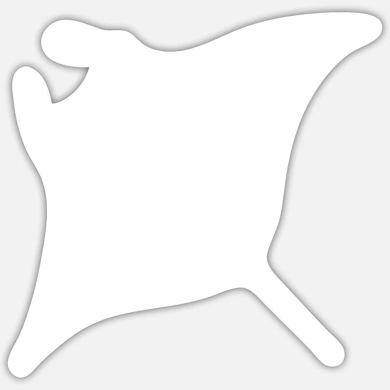 Manta Ray - devil rays - Sticker size S (10 x 10 cm) - white matte