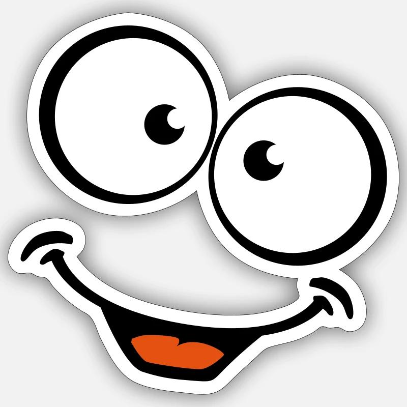 Smiling face Sticker size S (10 x 10 cm)