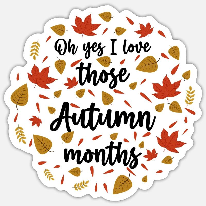 Herbst - Sticker Größe S (10 x 10 cm) - Mattweiß